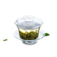 1X Tea Heat-Resisting Clear Glass Gongfu 165Ml Teapot Water Cup Small Tea Pot With Saucer &amp; Lid ( Gaiwan )