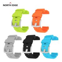 NORTH EDGE 24mm Watch Band Silicone Watch Strap Watchbands Watch Accessories For NORTH EDGE APACHE/GAVIA 2 Smart Watch Men LED Strip Lighting