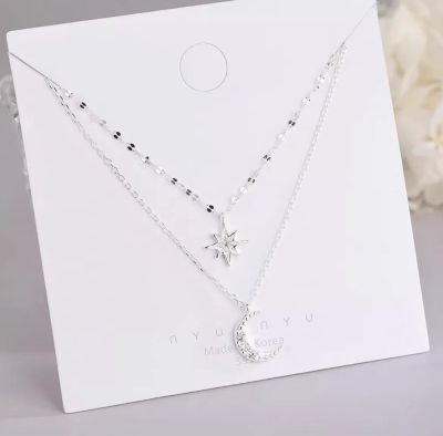 Fashion necklace สร้อยคอเงินแท้925 สร้อยคอแฟชั่น แฟชั่นสไตล์เกาหลี สร้อยคอเงิน สร้อยเงินแท้ สร้อยคอ เครื่องประดับ จี้ห้อยคอ จี้เงิน