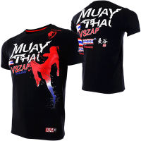 VSZAP New Boxing MMA T Shirt Gym Tee Shirt Fighting Fighting Martial Arts Fitness Training Muay Thai T Shirt Men Homme