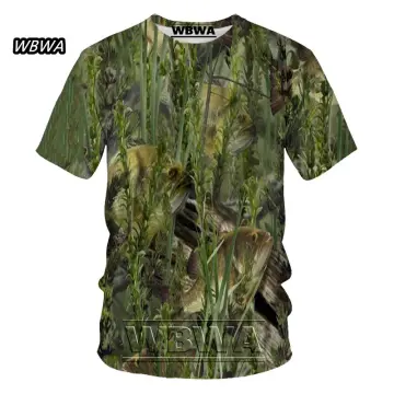 US Military Style Top Army Hunting Woodland Camo Tee Mens Combat T-Shirt  S-3XL