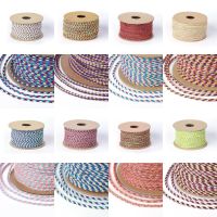 【YD】 20M/roll 2mm Colorful Cotton Braided Cords Thread Crafts Twine Macrame Cord String Jewelry Making