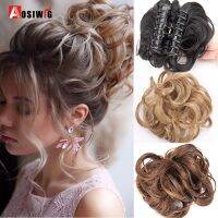 Aosiwig Messy Bun Synthetic Chignon Short Curly Fake False Hair Extension Claw Clip Hairpiece Wig Updo Ponytail Piece for