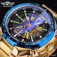 ⌚ นาฬิกา T - winner mens fashion hollow out cool mechanical waterproof automatic mechanical watches