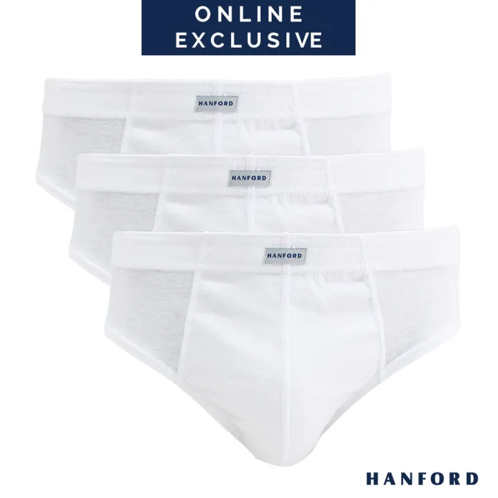 Hanford Men Regular Cotton Briefs Inside Garter V303 - White (3in1 Pack ...