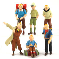 The Adventures of Tintin Figures Tin Tin PVC Action Figure Classic Cartoon Collectible Model Toys Dolls Gift 6pcsset