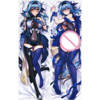 (ปลอกหมอนเท่านั้น) อะนิเมะ Eula Cosplay กอดร่างกายปลอกหมอนโอตาคุเกม Goshin Impact Dakimakura ผิวพีชหมอนอิงของขวัญห้องปลอกหมอน