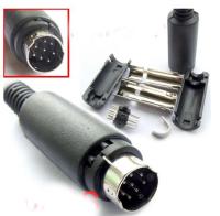 ✙ 50pcs 8 Pin Mini DIN Plug Cable Mount Male 9mm socket