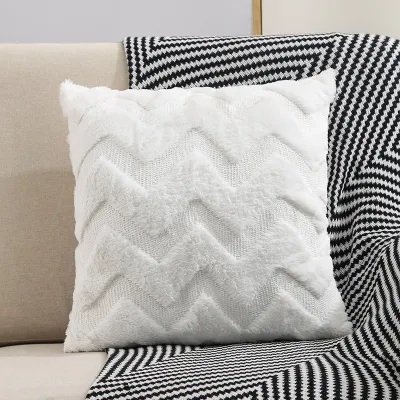 Diamond Shaped Pillowcase Cushion Case Pillowcase Plush Pillowcase Soft Plush Wool Pillow Covers