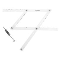 Multifunctional Pantograph Folding Ruler 34cm Scale Drawing Ruler White Organic Glass Drawing Ruler Enlarger Tool Dropship