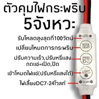 ตัวคุมไฟกระพริบ 5 จังหวะ สำหรับไฟ12-24 โวลท์ ทนกระแส 10 แอมป์