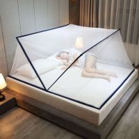 【JIU YU】◈✕◈  Mosquiteiro dobrável sem moldura para dormitório estudantil doméstico única porta cama dossel