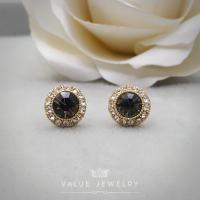 Value Jewelry ER0230 กว้าง1cmยาว1cm เครื่องประดับเพชรCZ เกรดพรีเมี่ยม หนีบ ห่วง ระย้า คริสตัล เพชร  สร้อยข้อมือ สร้อยคอ แหวน