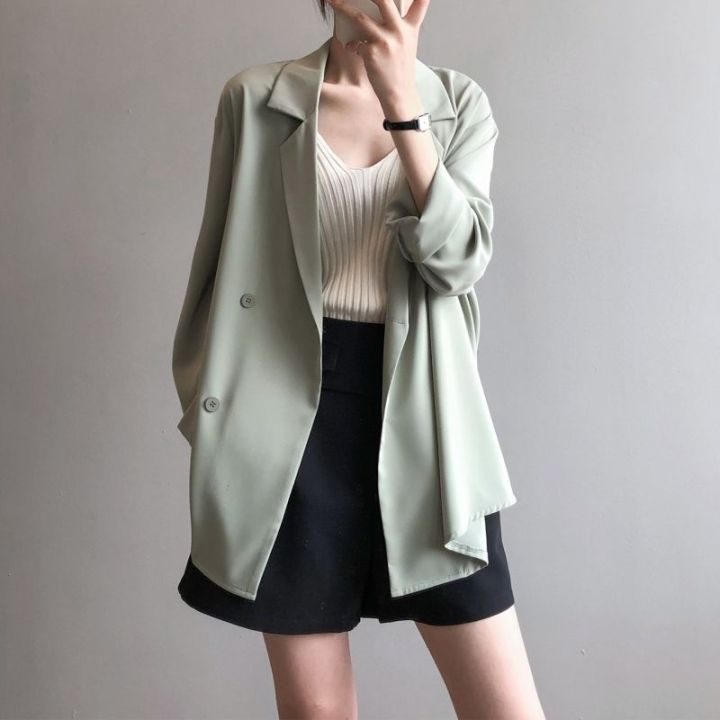 korean-style-sunscreen-chiffon-suit-jacket-thin-design-loose-drape-blazer