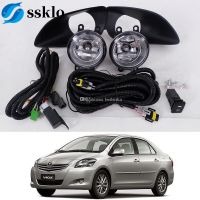 (Ssklo) ชุดล้างไฟตัดหมอกหลอดฮาโลเจนฝาครอบสวิทช์ Wring สำหรับโตโยต้า Vios Gen2 Yaris 2007 2008 2009 2010 2011 2012 2013 Sedan 4ประตู