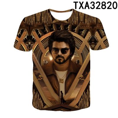 CODTheresa Finger 3D printed Indian star Vijay design T-shirt summer mens short sleeves round neck jacket comfortable and breathable