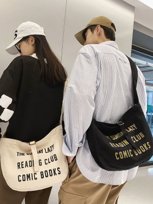 Canvas Bag Female 2023 New Street Fashion Letters Womens Tote Student Large Capacity Shoulder Bag 2023