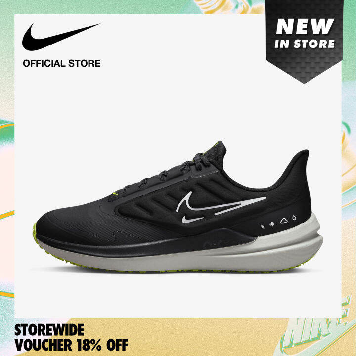 Nike Men's AIR Winflo 9 Shield Weatherized Road Running Shoes Black