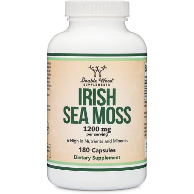 Double Wood Irish Sea Moss 180 Capsules 1,200 mg.