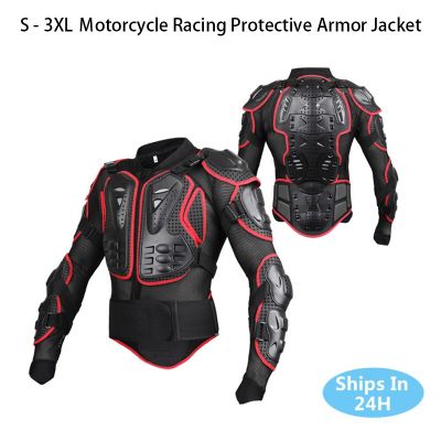 ร้อนแรง! S-3XL รถจักรยานยนต์เต็มร่างกายเกราะป้องกันแจ็คเก็ตวิบากแข่งเสื้อผ้าสูท Moto ขี่ป้องกันเต่าแจ็คเก็ต