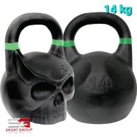 เคตเทิลเบล ดัมเบล ดัมเบลหูหิ้ว ลูกยกน้ำหนัก ดัมเบลลูกตุ้ม Kettlebell Dumbbell  หัวกะโหลก  14 Kg