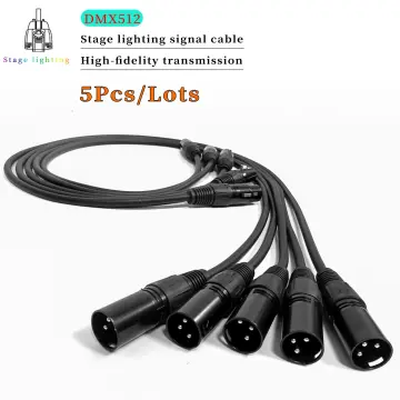 10 Pcs/lot 3 PIN DMX Cable 1M-20M Black Connector DMX Signal Line Cable Used