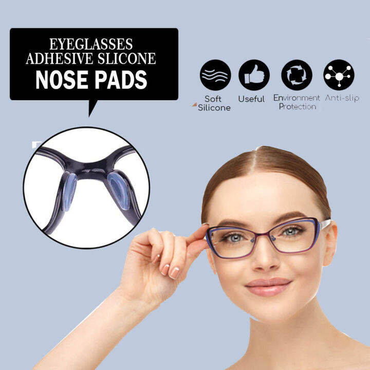 DUAL STYLE ADHESIVE NOSE PAD FOR EYEGLASSES, STICK ON, STICKER ON