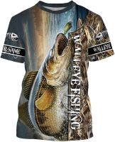 Personalized Walleye Fishing 3D All Over Printed Customized Name Shirts for Adult Fishing Shirts for Men, Tshirts for Men, Gifts for Fisherman, Fishing Hoodies for Men, Fishing Gifts for Men