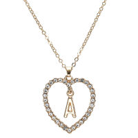 CIFbuy Simple gold Color love heart necklaces &amp; pendants double Rhinestone choker necklace women statement jewelry Bijoux x1