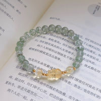 Ruifan สีเขียวธรรมชาติ Ghost Crystal Wealth Pixiu Citrine Beaded Strand สร้อยข้อมือผู้หญิงเครื่องประดับ Fine Being Rich ของขวัญ YBR834