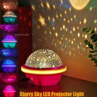 Creative UFO Shaped LED Projection Light Romantic Moon Star Night Light USB Laser Night Lamp for Child Bedroom Decor Kids Gifts Night Lights