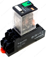 รีเลย์พร้อมซ็อกเก็ต ชไนเดอร์ Schneider Electric RXM2AB2BD RXZE1M2C 24VDC 12A 2คอนแทค 8ขา มีไฟแสดงสถานะ LED