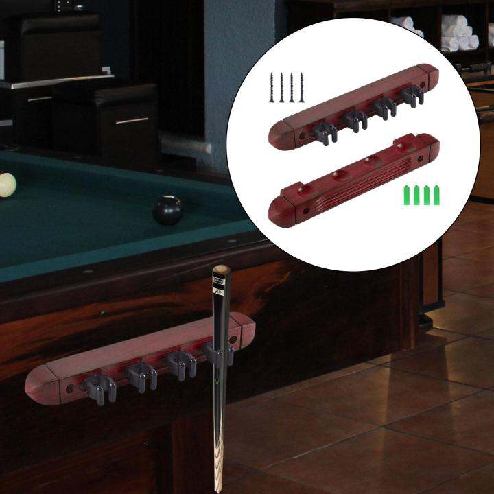 BolehDeals Pool Cue Rack Wall Mounted Rod Organizer Fishing Rod Stand Billiard Cue Rest Lazada