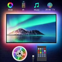 TV Backlight Music Sync USB Powered RGB5050 LED Strip Light for 15 - 80 Inch TV  Mirror  PC LED Strip Lighting