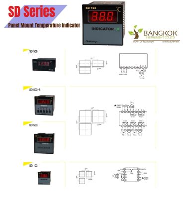 เครื่องวัดอุณหภูมิแบบดิจิตอลแบบ 5 ช่อง Sanup Temp Indicator 5Ch. SD503-5