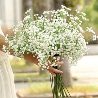 58ซม.ประดิษฐ์ปลอมBaby S Breath Gypsophilaดอกไม้ผ้าไหมช่อดอกไม้งานแต่งบูติคDecor