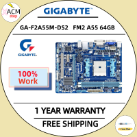 เมนบอร์ด Gigabyte ใช้ GA-F2A55M-DS2 DDR3เดิมเมนบอร์ดเดสก์ท็อป F2A55M-DS2ซ็อกเก็ต A55บอร์ดระบบบอร์ดขนาด64กิกะไบต์