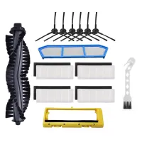 Replacement Roller Brush Side Brushes HEPA Filters Compatible for A4 A4S A40 Robot Vacuum Cleaner Accessories