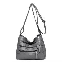 Vintage Multifunction Shoulder Bag Female PU Leather Crossbody Bag Brands Fashion Messenger Handbag Shiopping Mommy Bag Purse