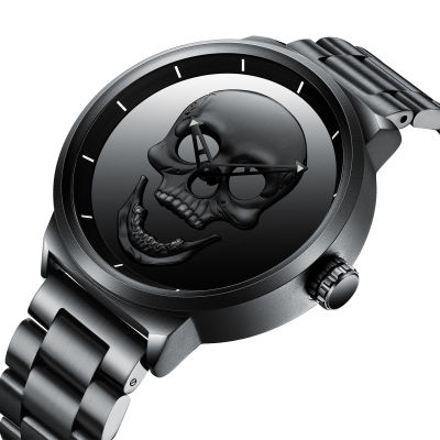✨HOT ITEM✨ Biden Bye-Deng Mens Watch Steel Band Skull Personality Mens Watch Waterproof Fashion Quartz Watch Watc YY