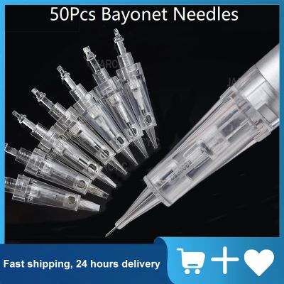 【YF】✕ↂ  50pcs Disposable Cartridge Needles Permanent Makeup Bayonet Needle 1RL/3RL/5RL Digital Eyebrow/Lips/Eyeliner Machine