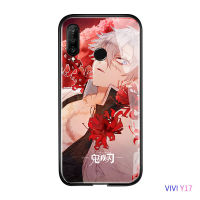 UCUC เคสโทรศัพท์เคสสำหรับ Vivo Y17 Y15 Y12 แก้วโทรศัพท์มือถือกรณีคลาสสิกแฟชั่นน่ารักกันกระแทกอะนิเมะปีศาจฆ่าโทรศัพท์กรณี T anjirou nezuko เคลือบเงากระจกนิรภัยปลอกปก