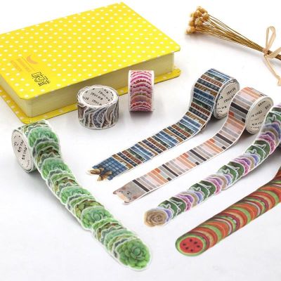 【CW】 200 PCS/Roll Masking Petals Tape Washi Scrapbook Sticker Paper