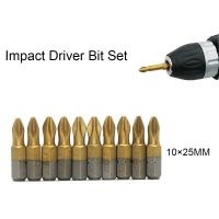 [DE69] 10Pcs 25Mm Multi Function Extra Hard PH2กันลื่น Cross ไขควง Bits สำหรับ Impact Driver Power Tools