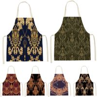 European Style Chef Apron Household Cleaning Pinafore Apron Kids Flowers Pattern Sleeveless Cotton Aprons Home Custom Aprons Bib