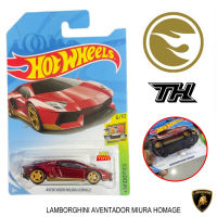 LAMBORGHINI AVENTADOR MIURA HOMAGE ( SUPER TREASURE HUNT STH ) โมเดลรถเหล็ก Hot wheels ของแท้ โมเดลรถเหล็ก hotwheels คัน