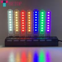 USB แบบพกพาขนาดเล็ก BETOP 8LED ไฟไฟ LED กลางคืน DC5V U Disk ไฟฉาย USB สำหรับ PC แล็ปท็อปแบตสำรองเคลื่อนที่สำหรับอ่านตกแต่งห้องนอน