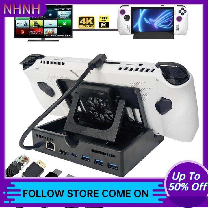 NHNH 4K HD TypeC HUB Cooling Fan Gigabit Game Console Stand 6