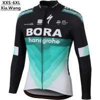 Pro BORA Breathable ทีมผู้ชายเสื้อแขนยาว Mountain Bike เสื้อขี่จักรยานกลางแจ้ง Jersey Quick Dry จักรยานขี่ Top ป้องกันรังสียูวี