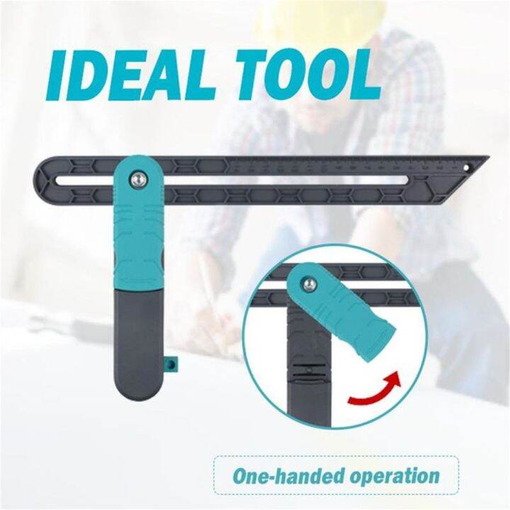 BASLILEY Lock Angle Angular Bevel Gauge Goniometer Measuring Ruler